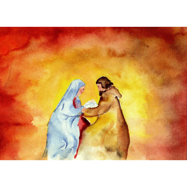 Cartolina: Maria e Giuseppe