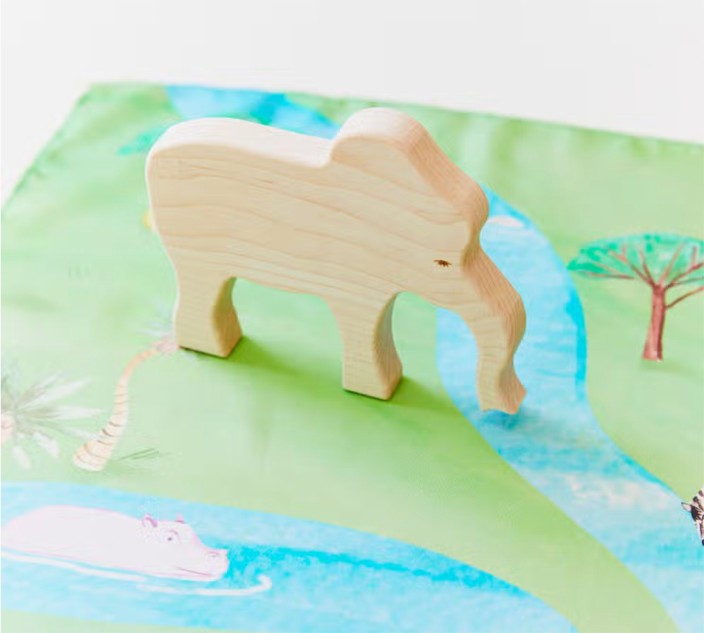 Elefante in legno - colore naturale