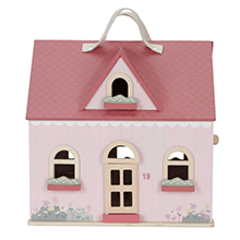 Casa delle bambole portatile rosa