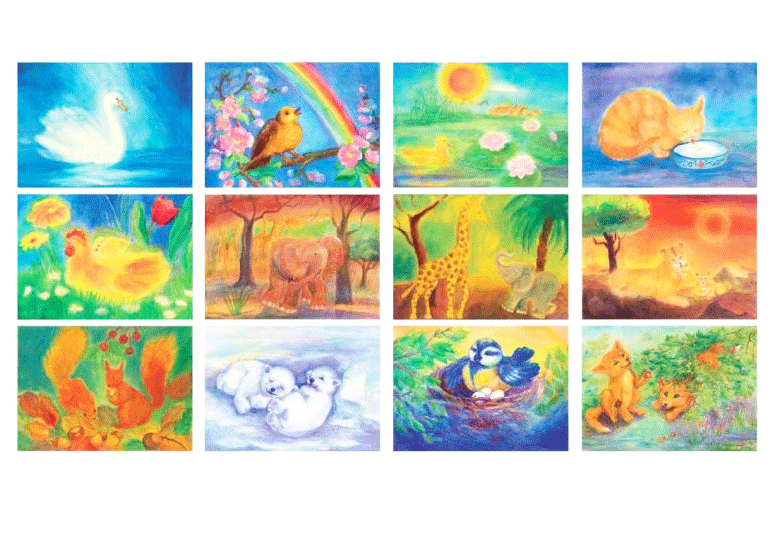 Animali - Set di 12 cartoline di Dorothea Schmidt 