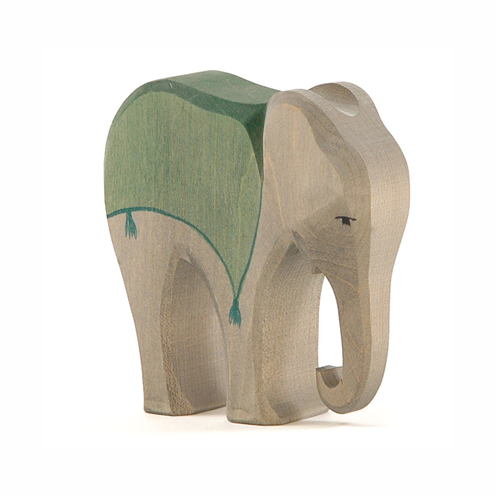 Elefante con drappo - in legno