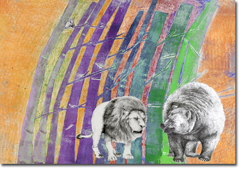 Stampa: Il leone e l'orso - formato medio (50x70)