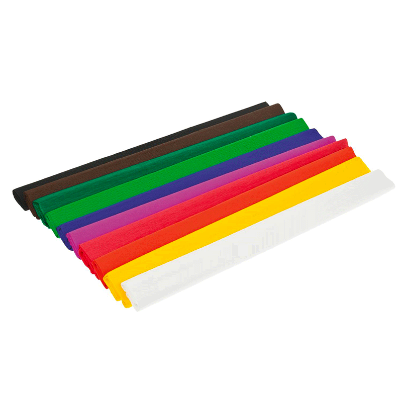 Carta crespa colorata per festoni - 10 colori