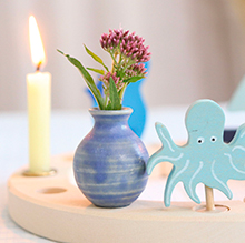 Figura decorativa - Vaso blu lavanda 