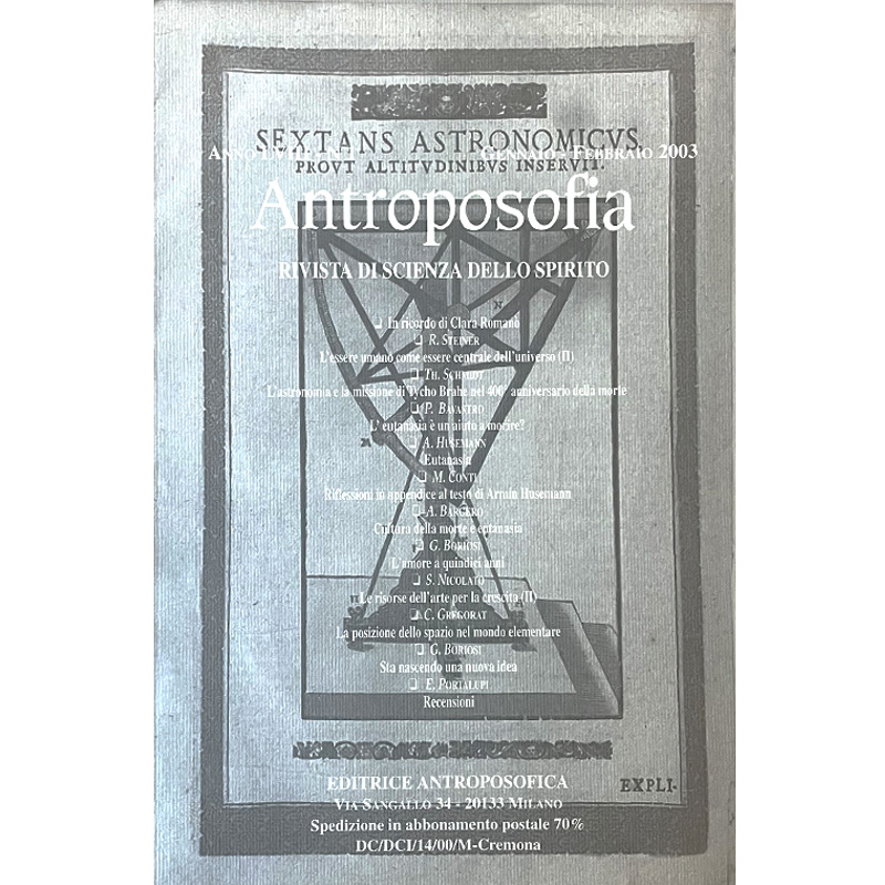 Antroposofia - Rivista di scienza dello spirito - Gennaio Febbraio 2003