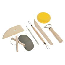 Set accessori per lavorare la ceramica - 8 pezzi 