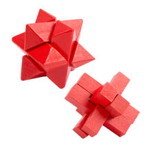 Rompicapo 2 pezzi (gioco di abilità) -  Rosso