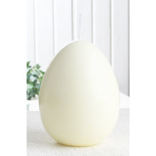 Candela a forma di uovo (Grande 14x10cm) - bianca