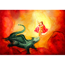 Cartolina: San Michele e il Drago di Karin Greisner