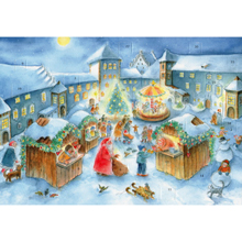 Calendario dell'Avvento - Il Mercatino di Natale (piccolo A5 con busta)