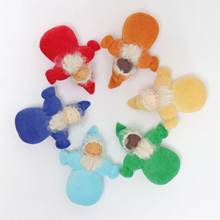 Nanetti in stoffa arcobaleno - 6 pezzi