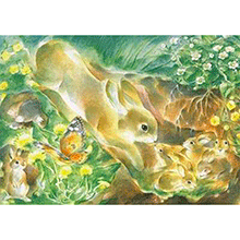 Cartolina: La tana di mamma coniglio