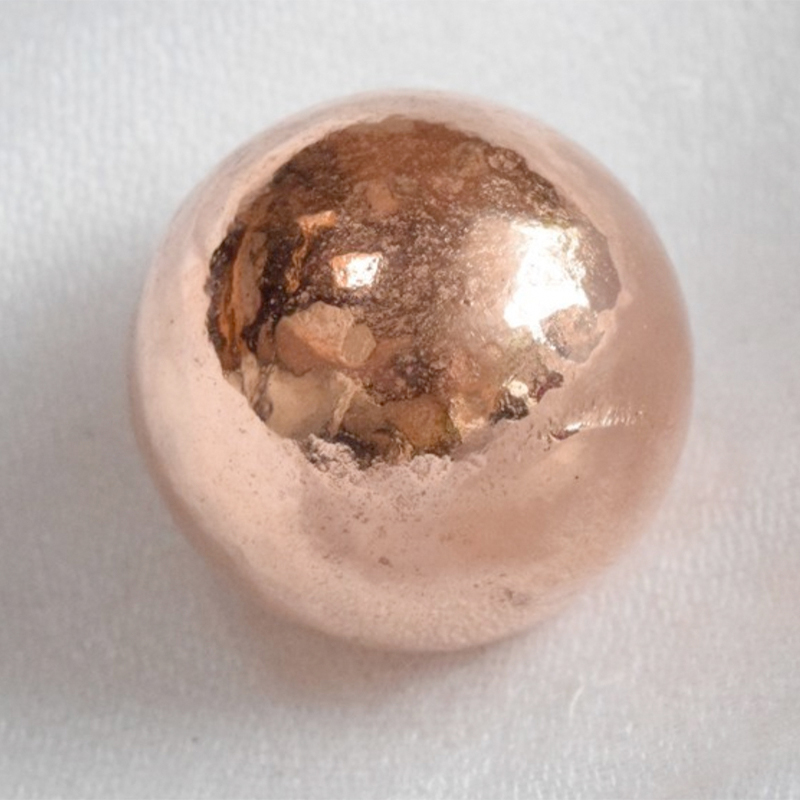 Sfera di rame piena lavorata a mano da 280gr - diametro 3,9 cm