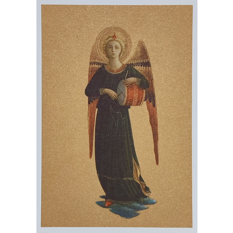 Stampa piccola 31x23cm - Angelo musicante con tamburo di Beato Angelico 
