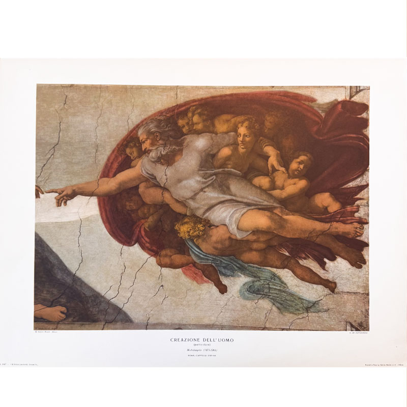 Stampa grande (50x37cm) - Creazione dell'uomo (dettaglio Dio)