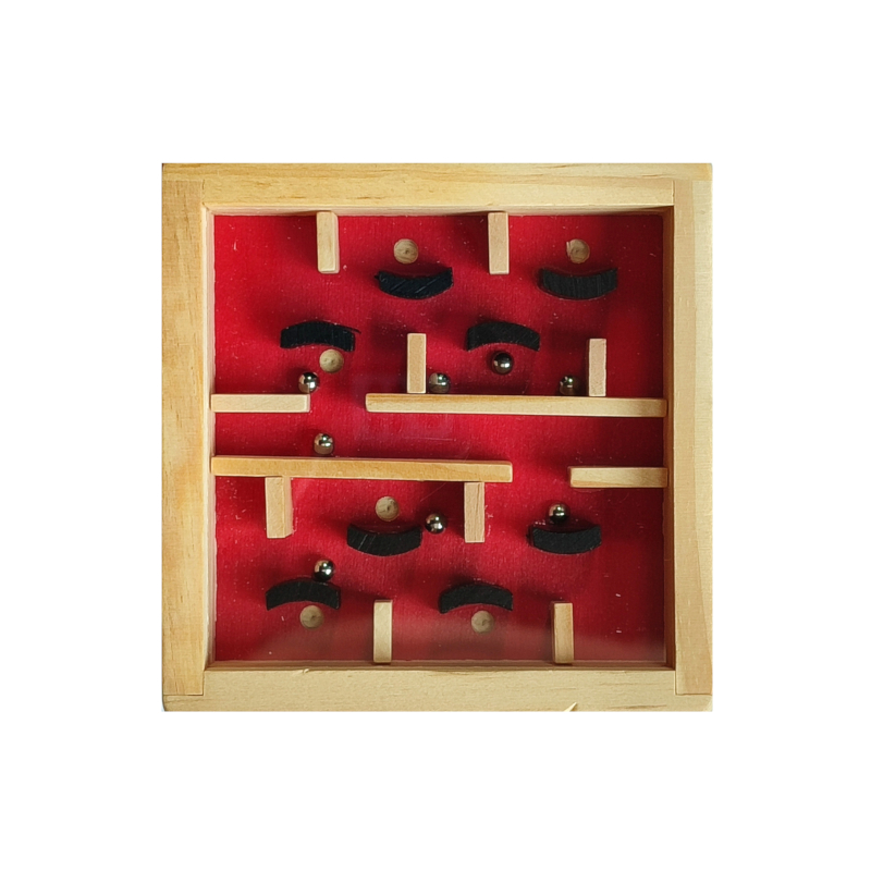 Gioco di abilità - Labirinto rosso in legno