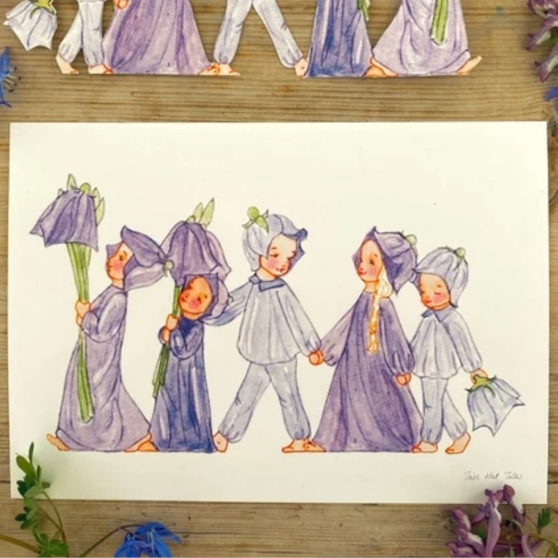 Bambini Campanula - da ritagliare 