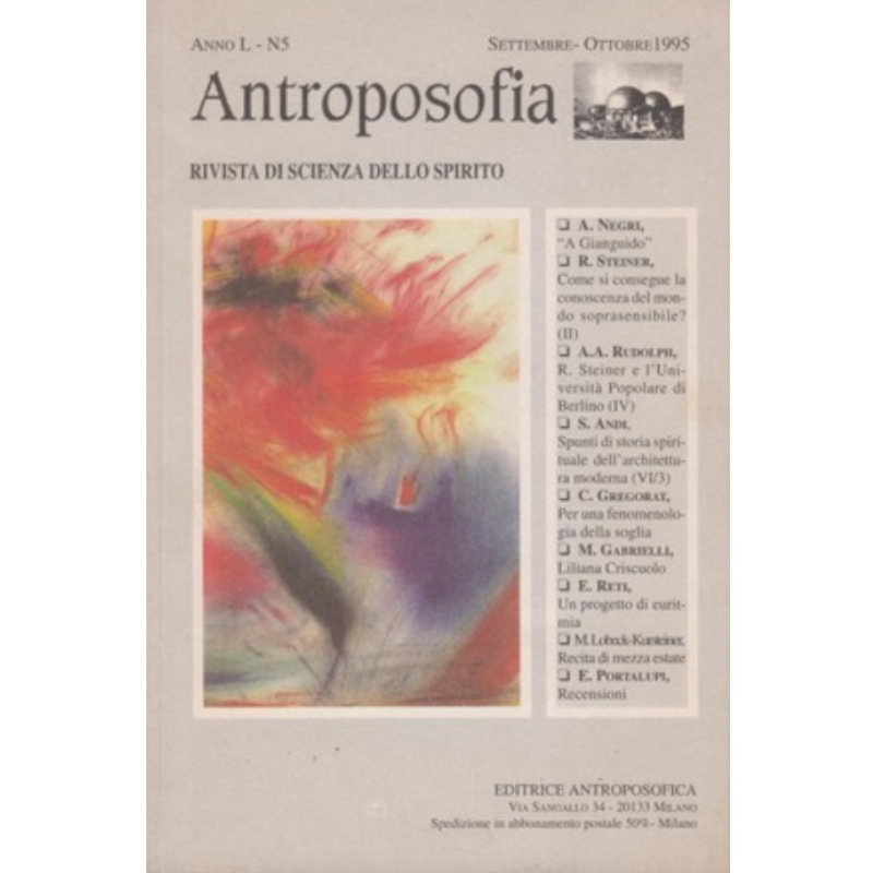 Antroposofia - Rivista di scienza dello spirito - Settembre Ottobre 1995