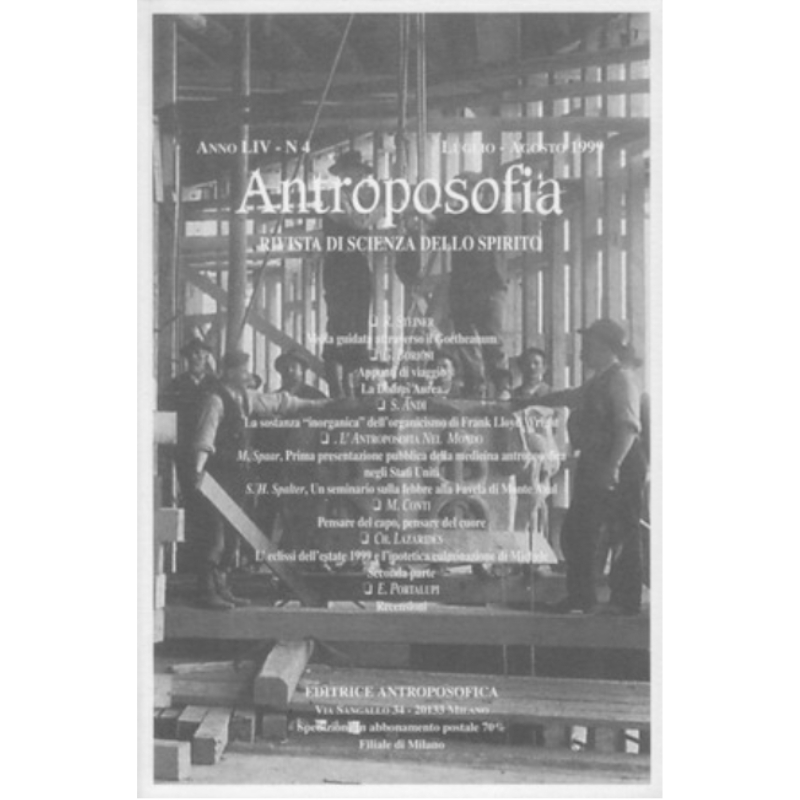 Antroposofia - Rivista di scienza dello spirito - Luglio Agosto 1999