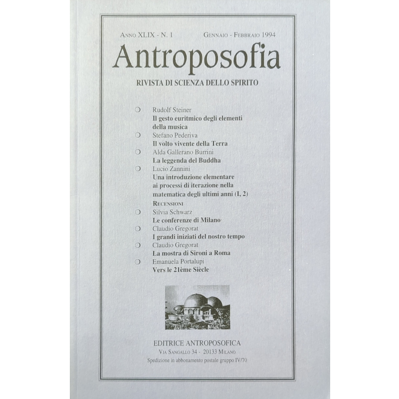Antroposofia - Rivista di scienza dello spirito - Gennaio Febbraio 1994