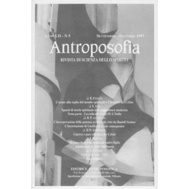Antroposofia - Rivista di scienza dello spirito - Settembre Ottobre 1997