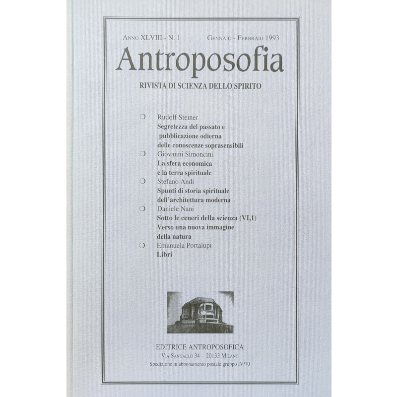Antroposofia - Rivista di scienza dello spirito - Gennaio Febbraio 1993