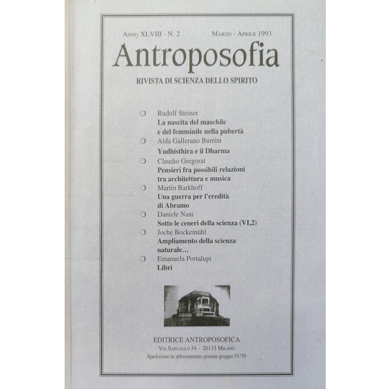 Antroposofia - Rivista di scienza dello spirito - Marzo Aprile 1993