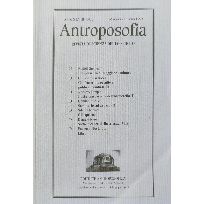 Antroposofia - Rivista di scienza dello spirito - Maggio Giugno 1993