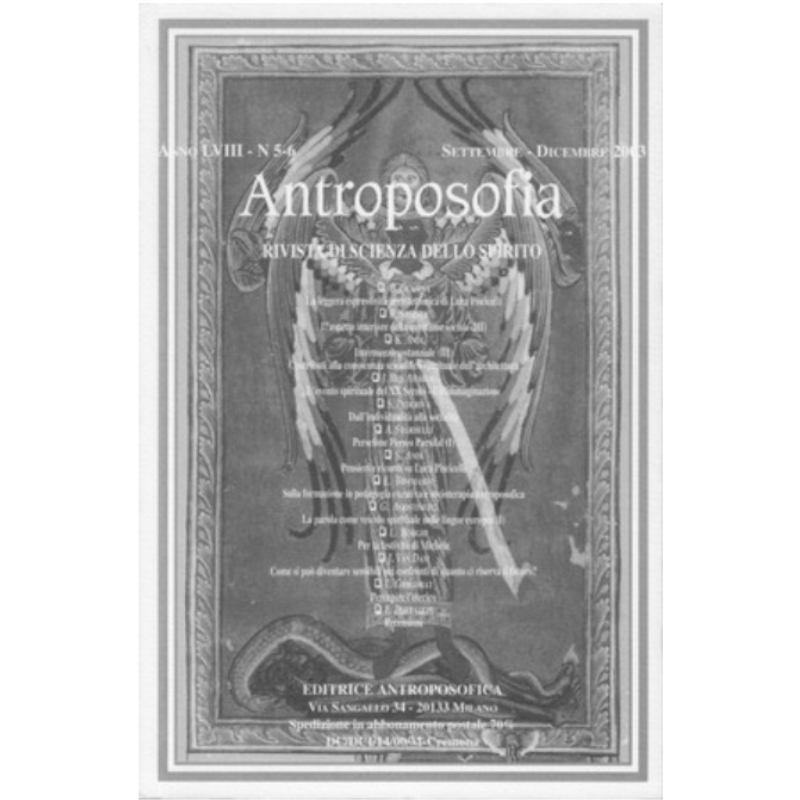 Antroposofia - Rivista di scienza dello spirito - Settembre Dicembre 2003