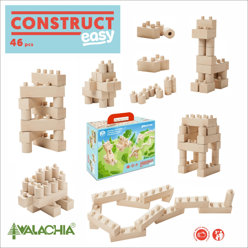 Costruzioni in legno naturale - 46 pezzi