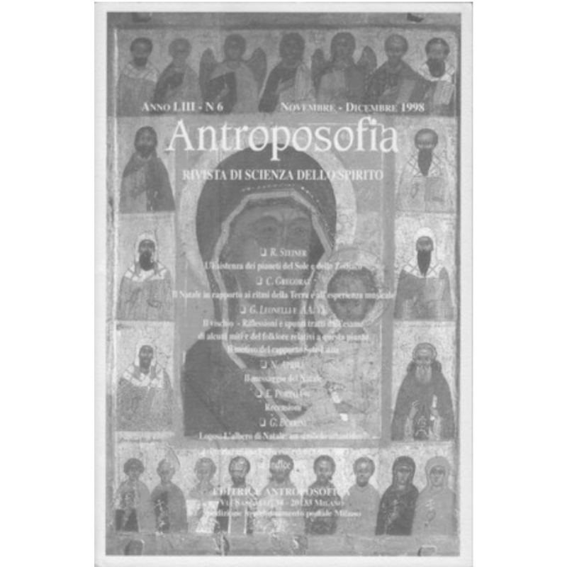 Antroposofia - Rivista di scienza dello spirito - Novembre Dicembre 1998 - Libro usato