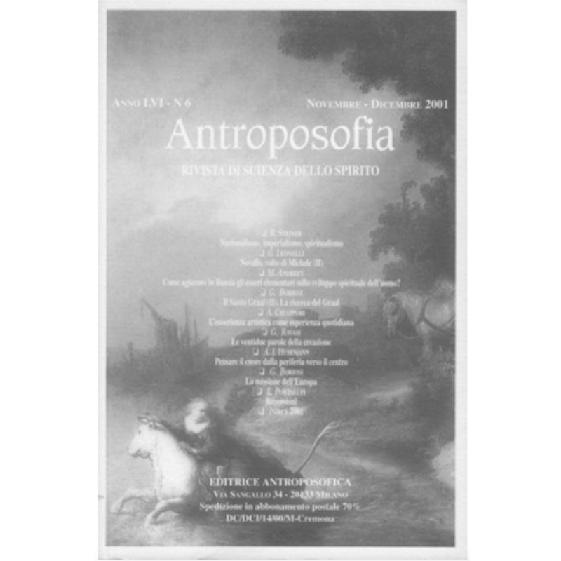 Antroposofia - Rivista di scienza dello spirito - Novembre Dicembre 2001  - Libro usato