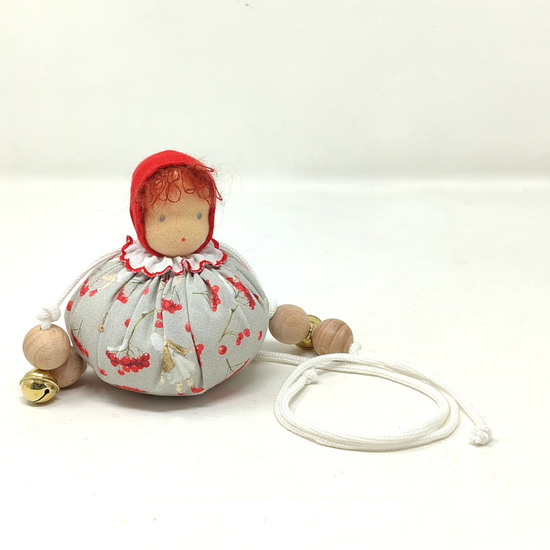 Catenella bambolina per passeggino e culla - rossa