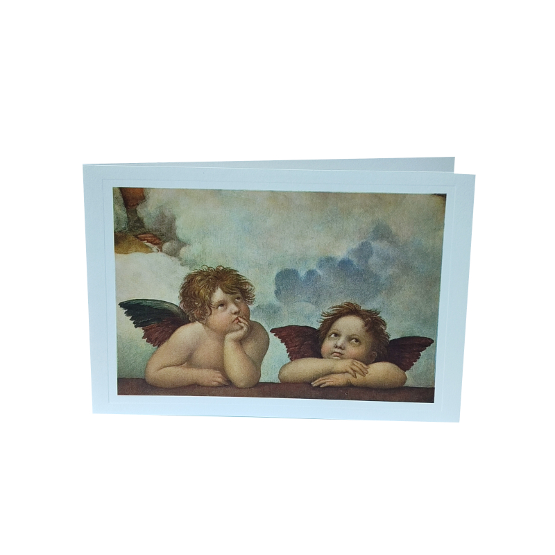 Bigliettino: Angeli in primo piano (17x12 cm)