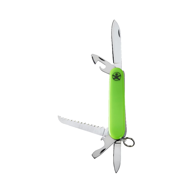 Coltellino tascabile multifunzione verde - 5 lame