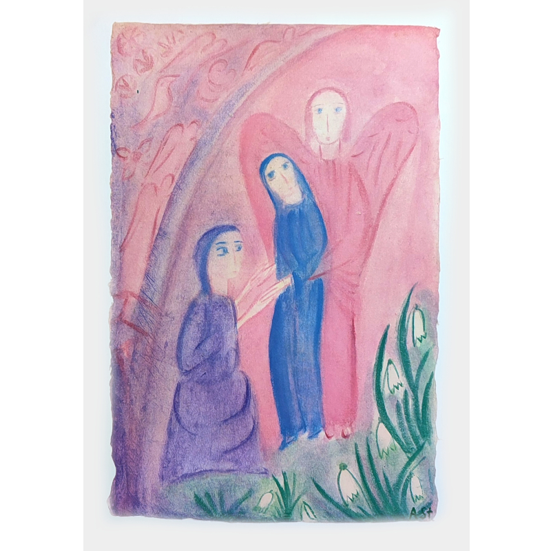 Stampa piccola 43x30cm - L'amore di un angelo di Albert Steffen 