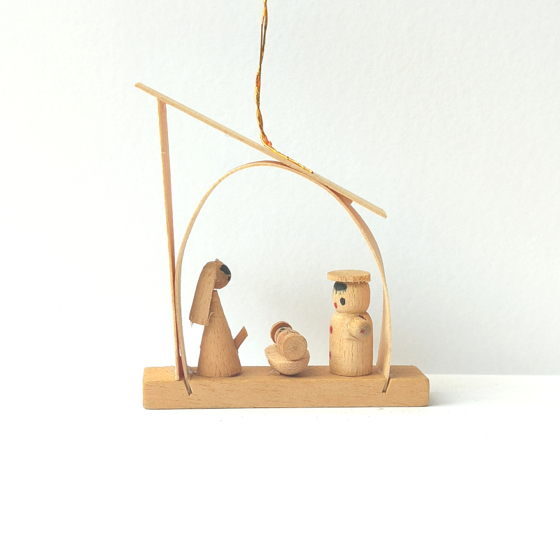 Piccolo presepe in legno - da appendere 