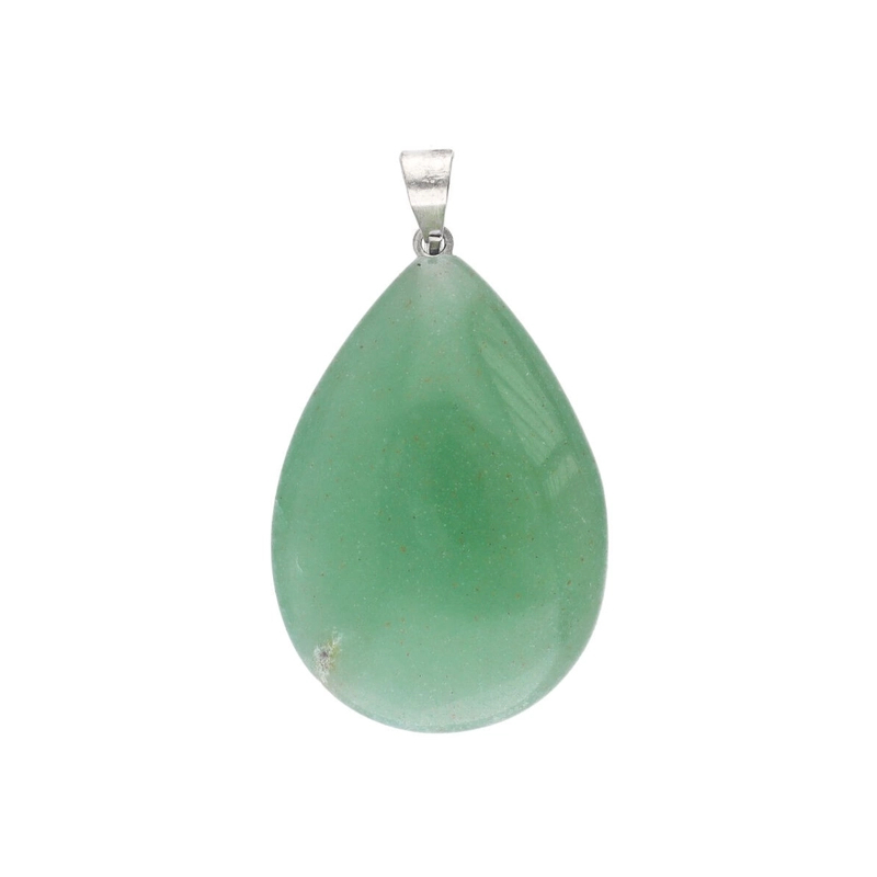 Ciondolo di quarzo verde - a goccia