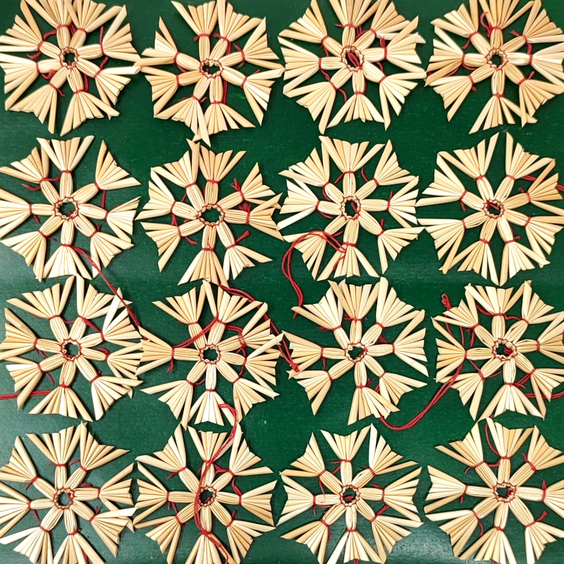 Decorazioni stella di paglia - da appendere (16 pezzi)