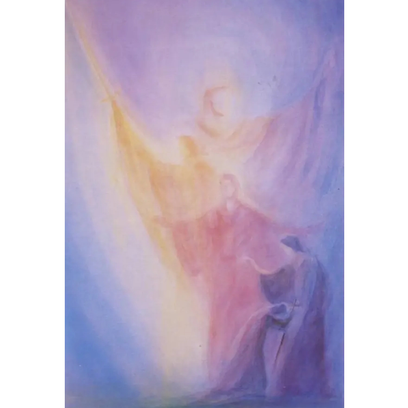 Cartolina: Cavaliere, monaco e nobile, umiltà e gioia 