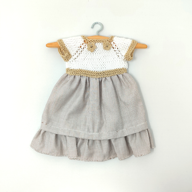 Vestito con roselline - per bambole