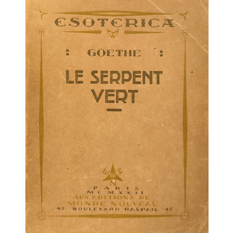 Le Serpent Vert di Goethe - Libro antico 