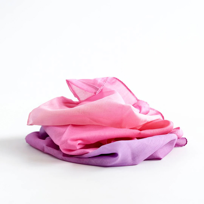 Velo in cotone rosa sfumato (50x50cm)