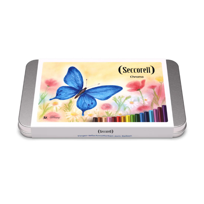 Seccorell per disegnare Chroma - Scatola di latta da 16 colori