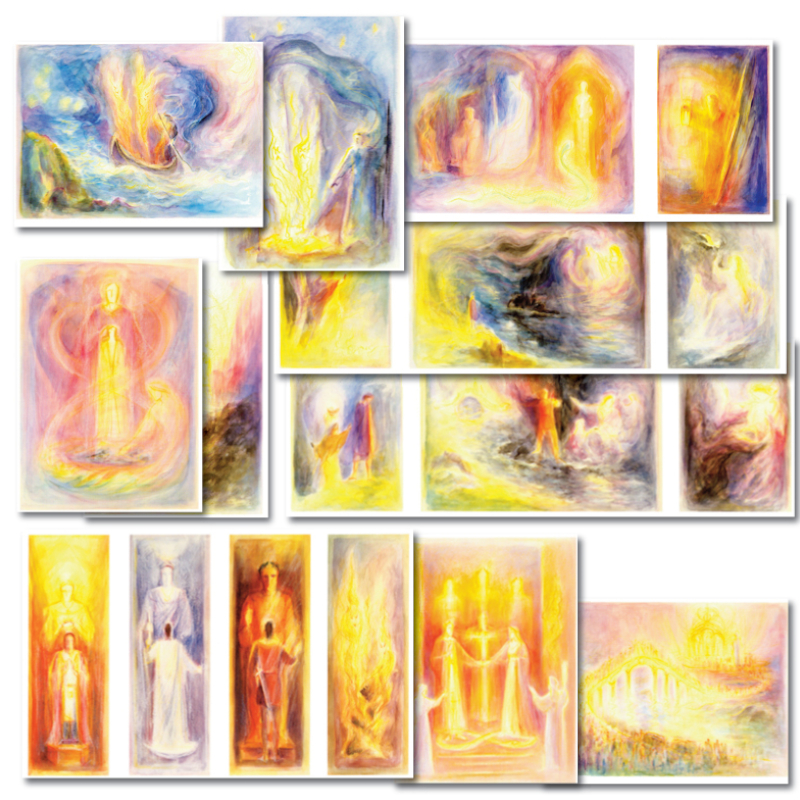 Cartoline: La Fiaba di Goethe Il Serpente e la bella Lilia - set 19 immagini 