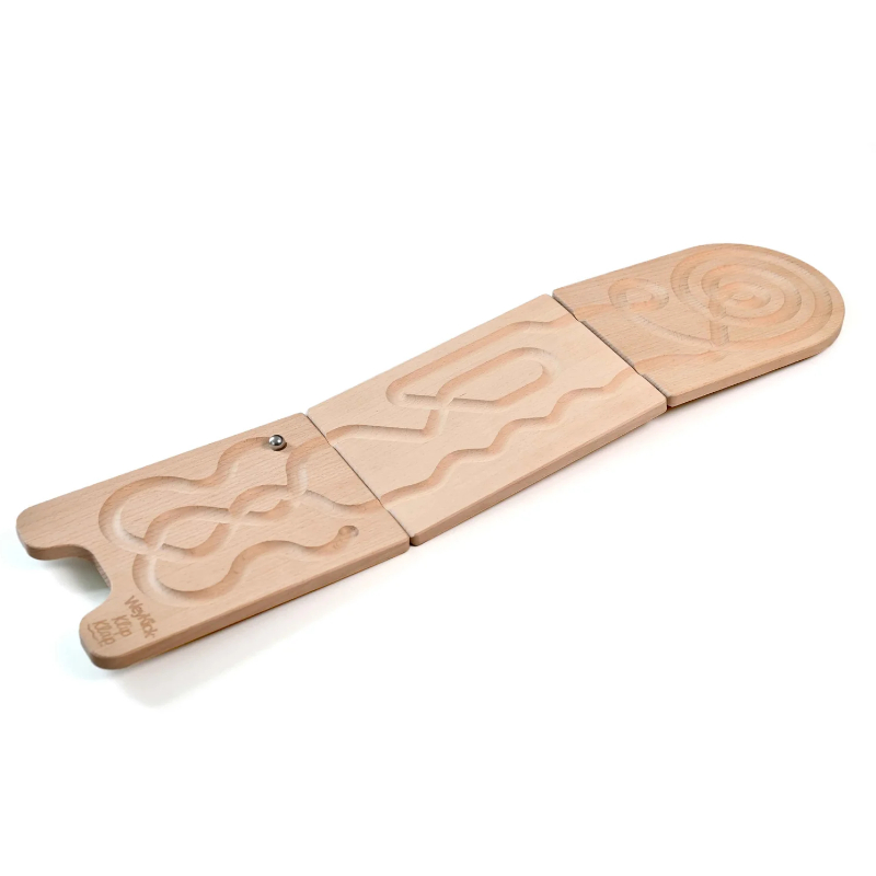 Fai il tuo disegno di forme  - labirito e biglia in legno (3 pezzi)