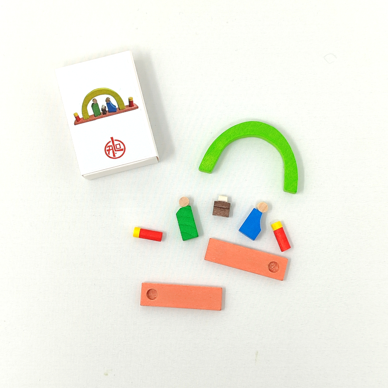 Minigioco - Il presepe La sacra famiglia, la campanna e le candele