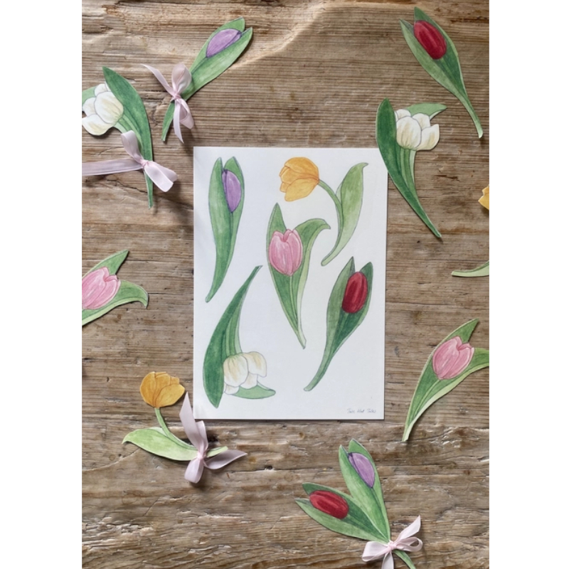 Tulipani - da ritagliare 