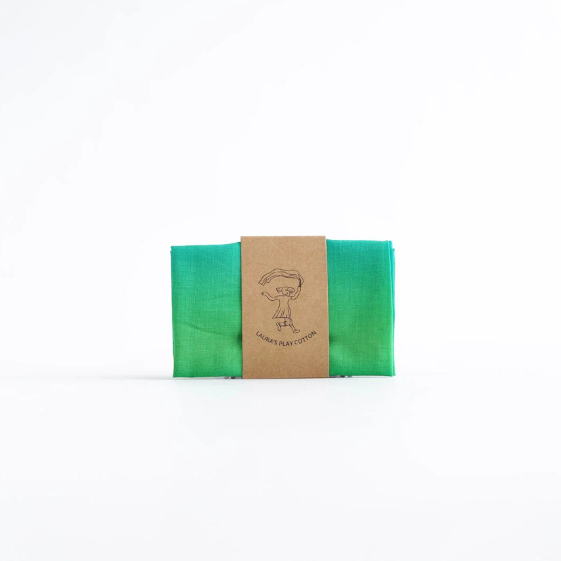 Velo in cotone verde sfumato (50x50cm)