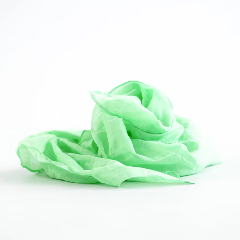 Velo in cotone verde pastello sfumato (50x50cm)